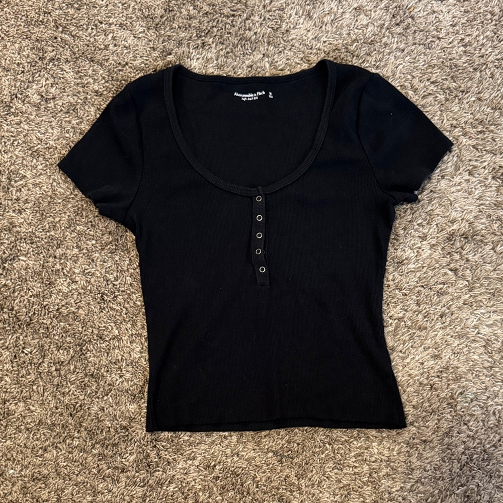 Abercrombie & Fitch Black Short Sleeve Tee
